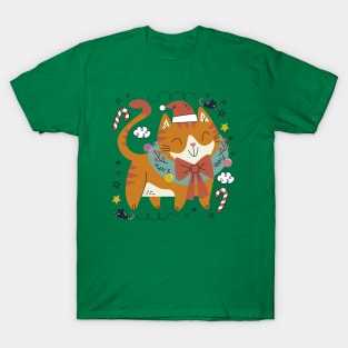 Meowy Christmas Cat T-Shirt